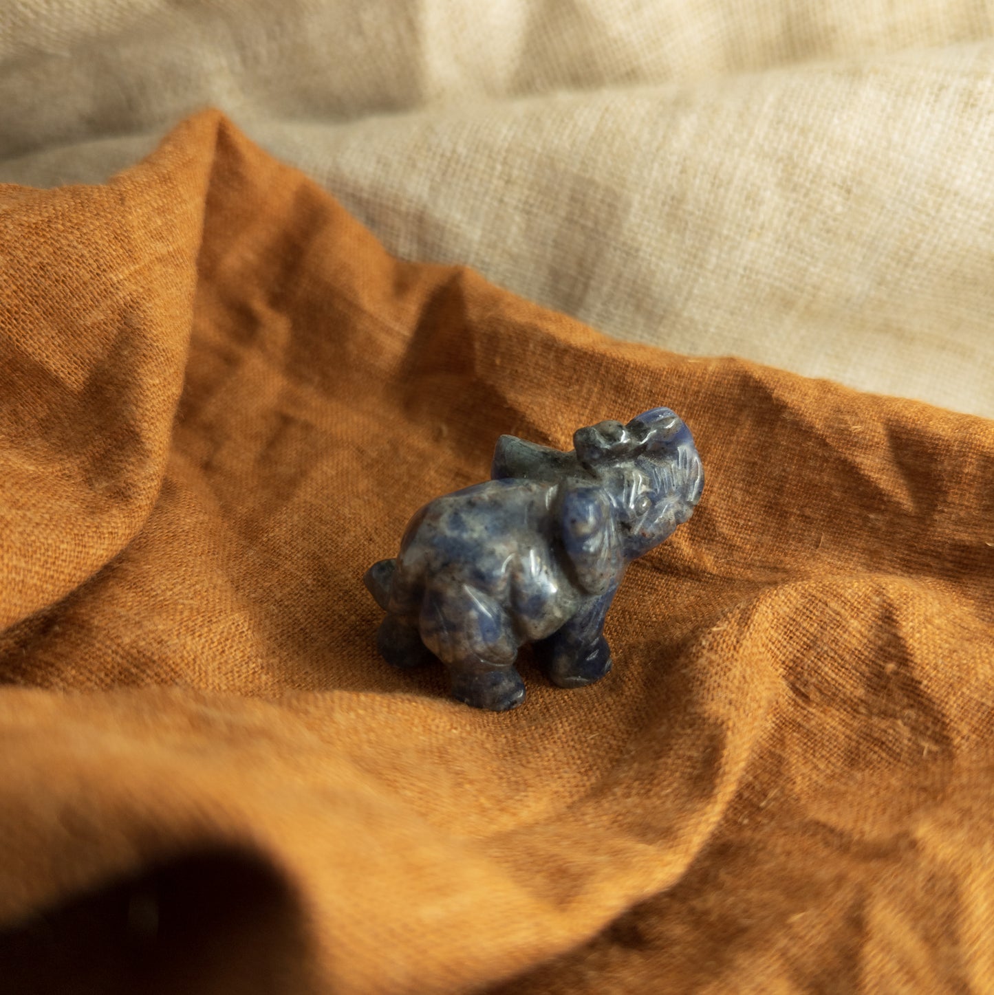 Small Lapis Lazuli Elephant | Carved Crystal Ornament