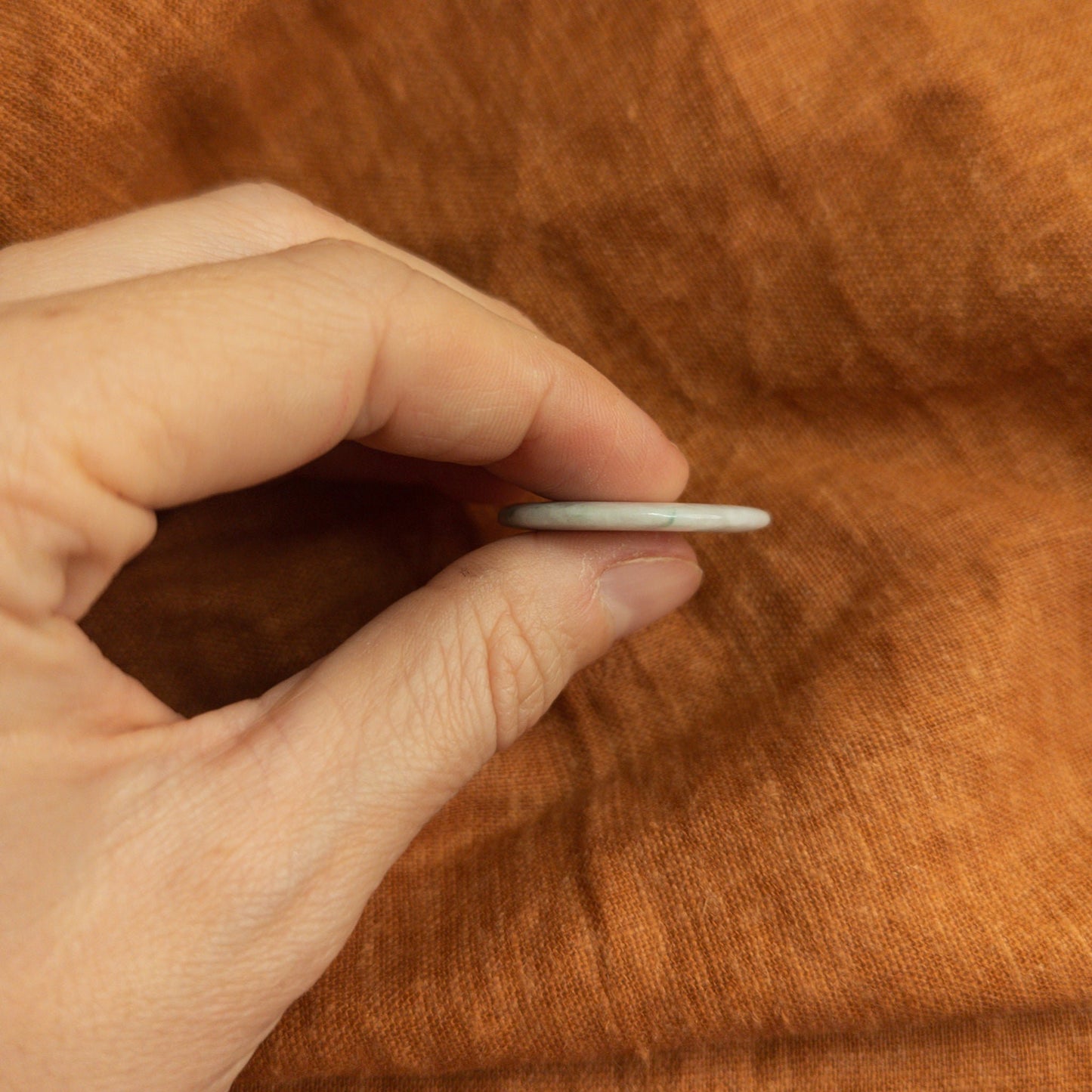 Jade Disc | Crystal Pendant Or Embellishment - Textile Traders