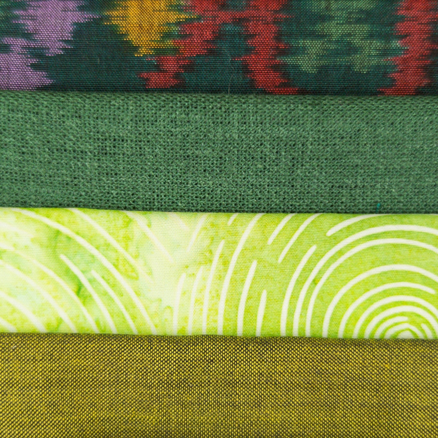 Fat Quarter Set - Gorgeous Green Fabric - 4 pack - Textile Traders