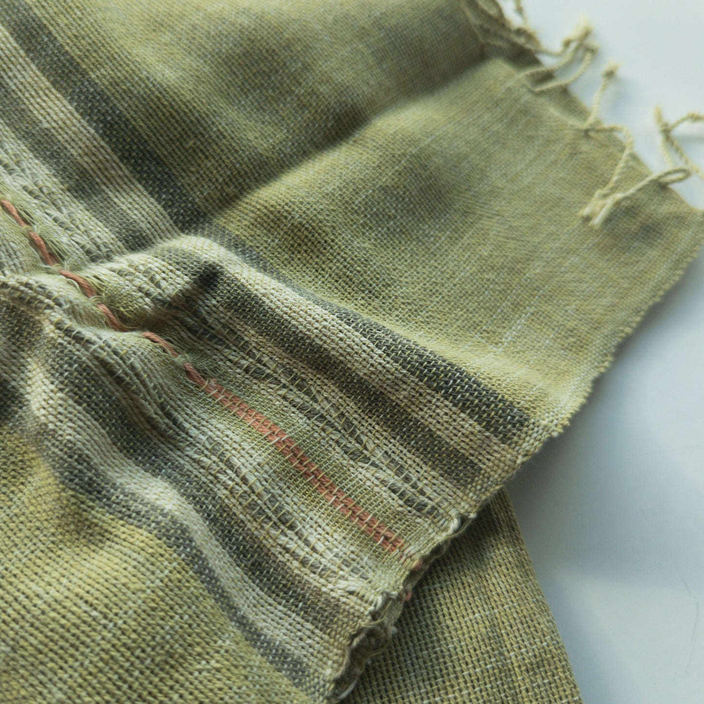 Natural Dye Cotton Scarf | Handwoven in Thailand | 45cm x 170cm