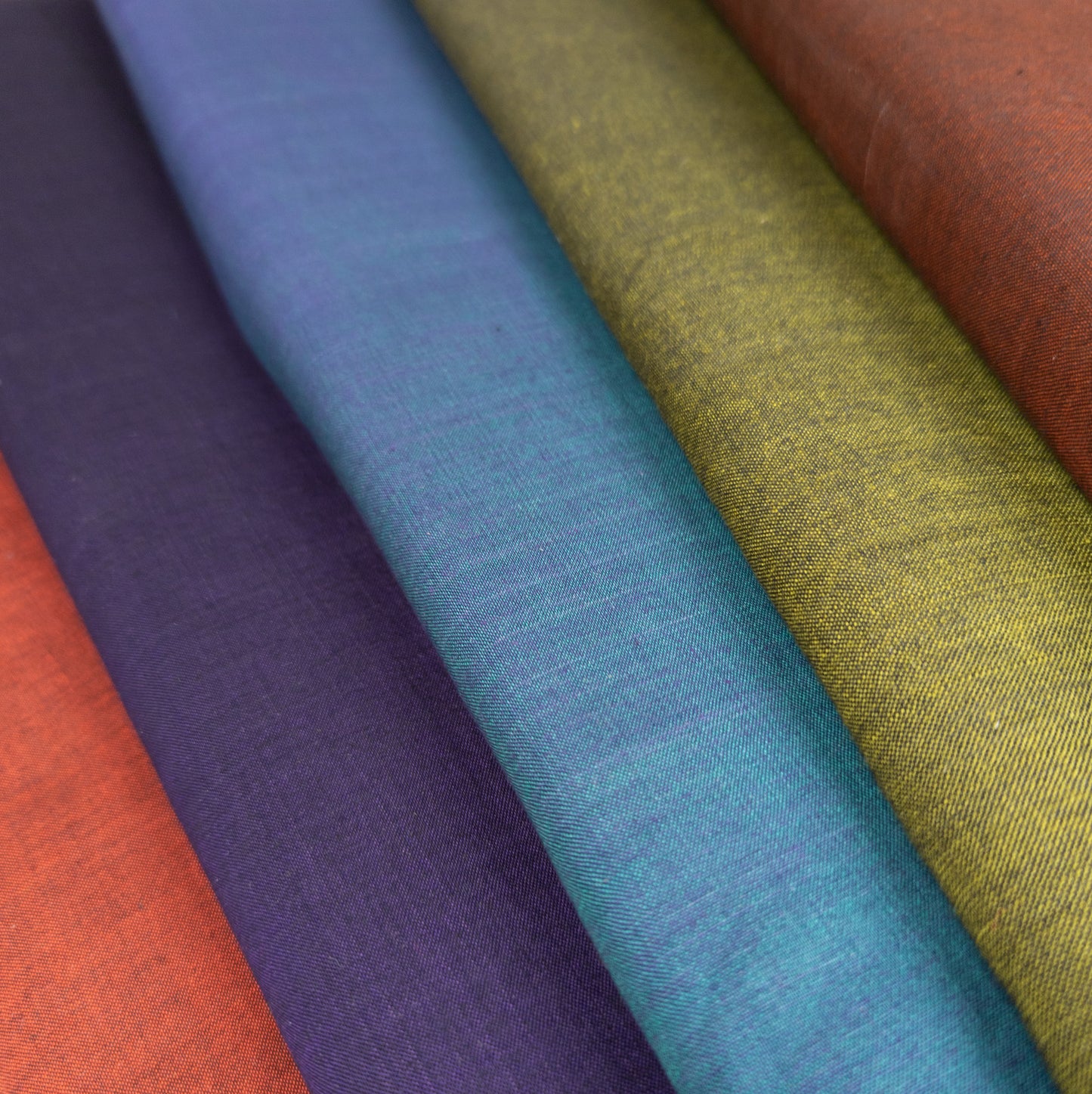 Rich Deep Terracotta Handwoven Fabric - Handloomed Textiles From Indonesia - Textile Traders