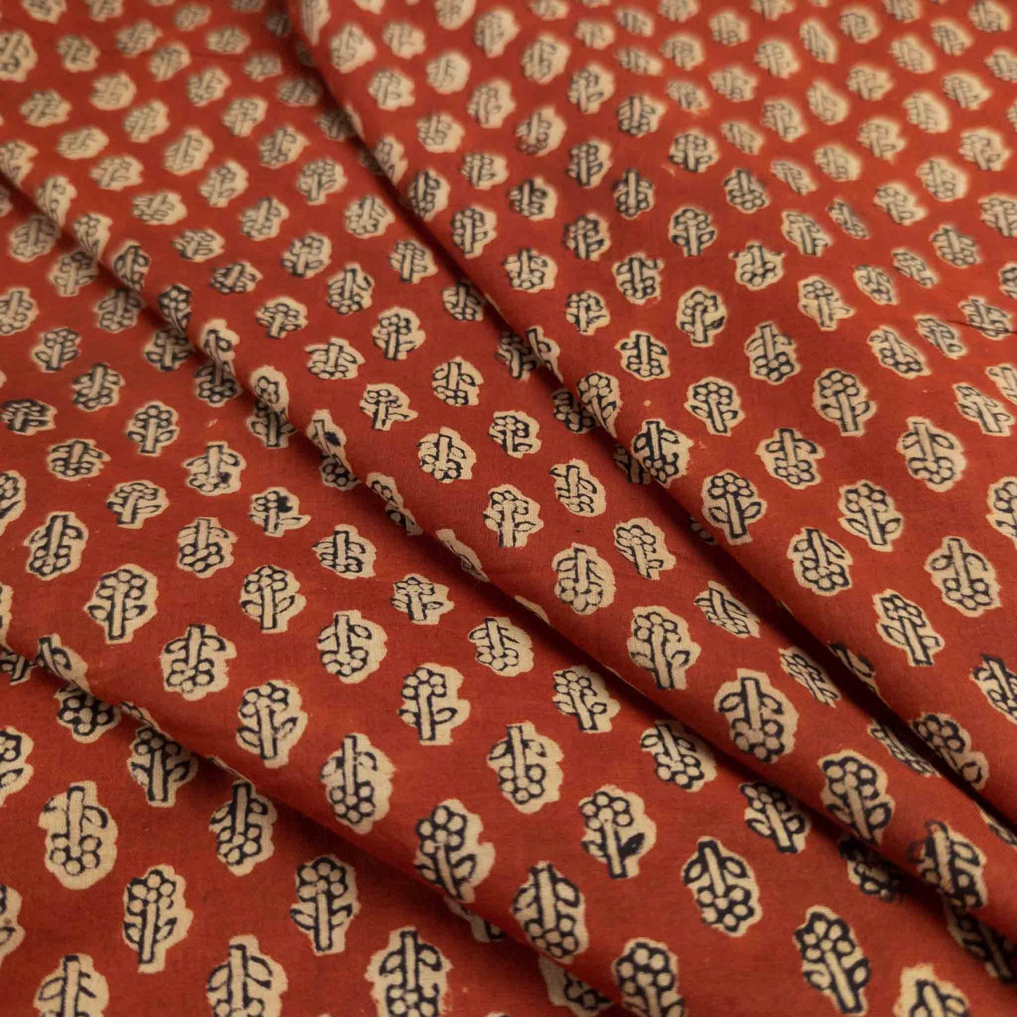 Authentic Block Print Fabric - Indian Fadat Print | 100% Cotton | 112cm Wide - Textile Traders