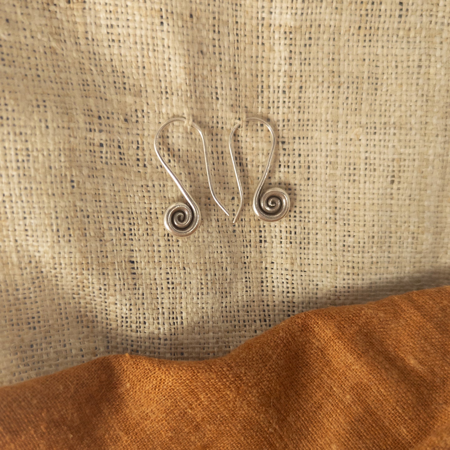 Silver Spiral Earrings | Handmade Tribal Jewellery