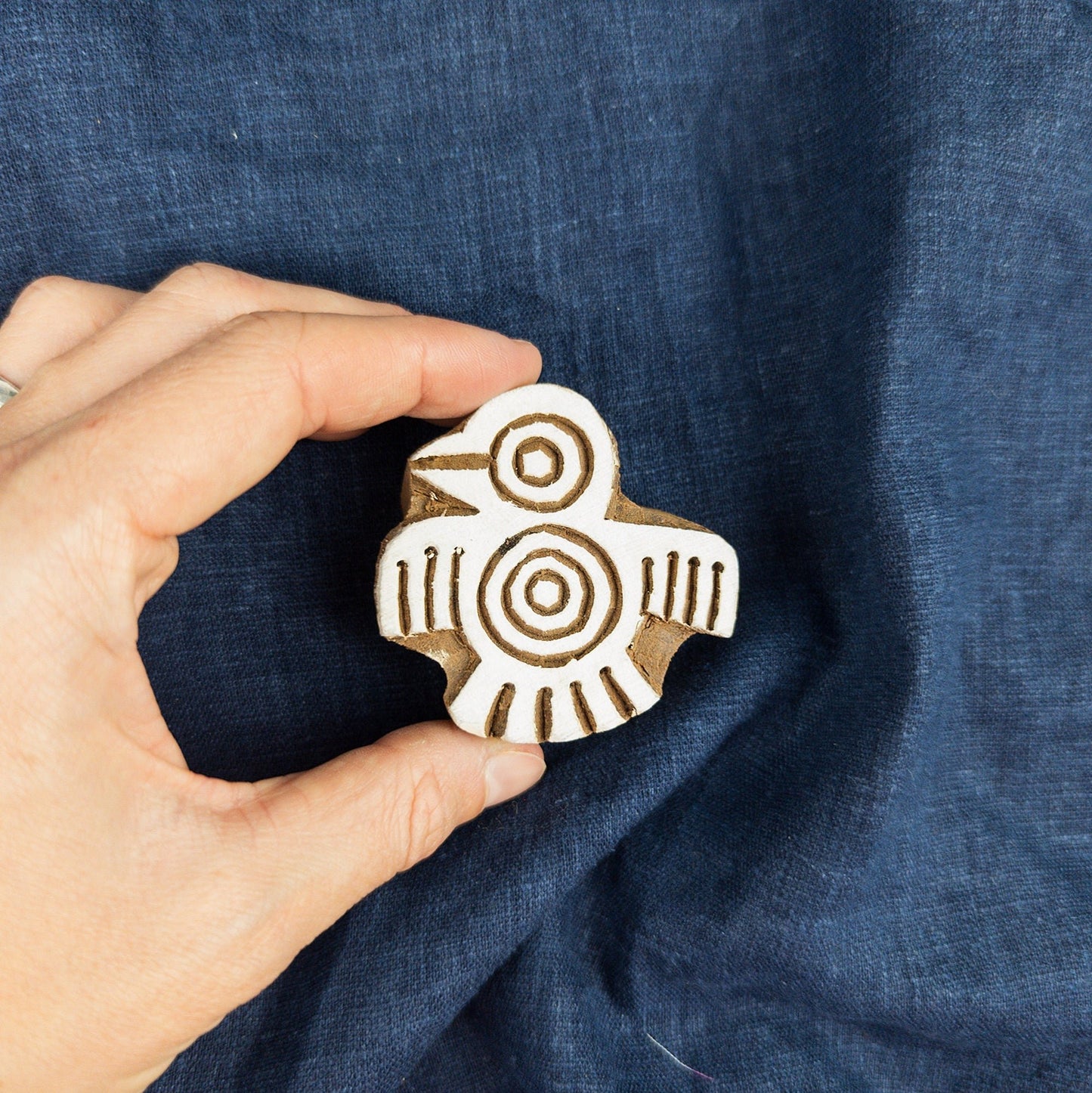 Aztec Tribal Bird Stamp | Indian Wooden Printing Blocks - Textile Traders
