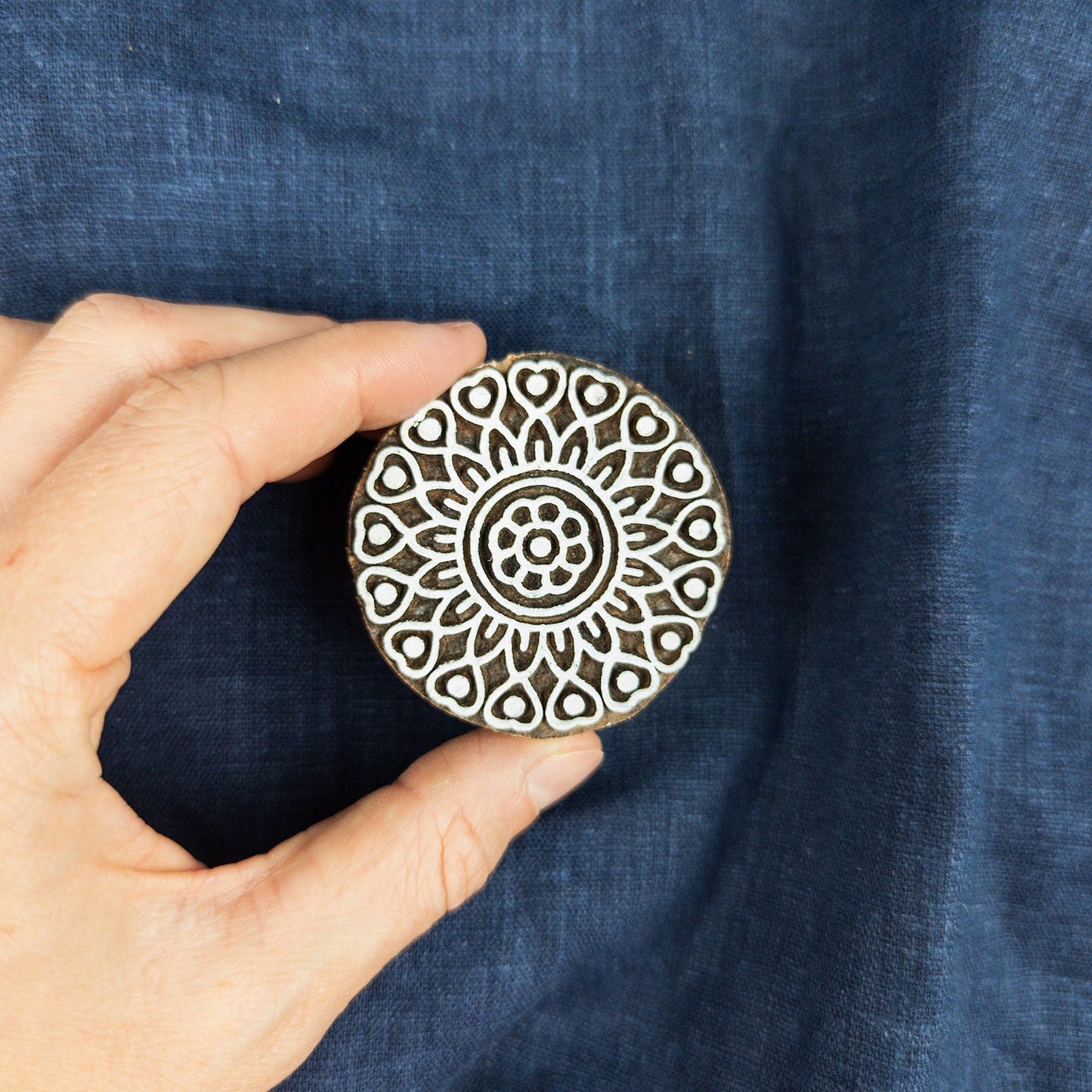 Circular Mandala Stamp | Indian Printing Blocks - Textile Traders