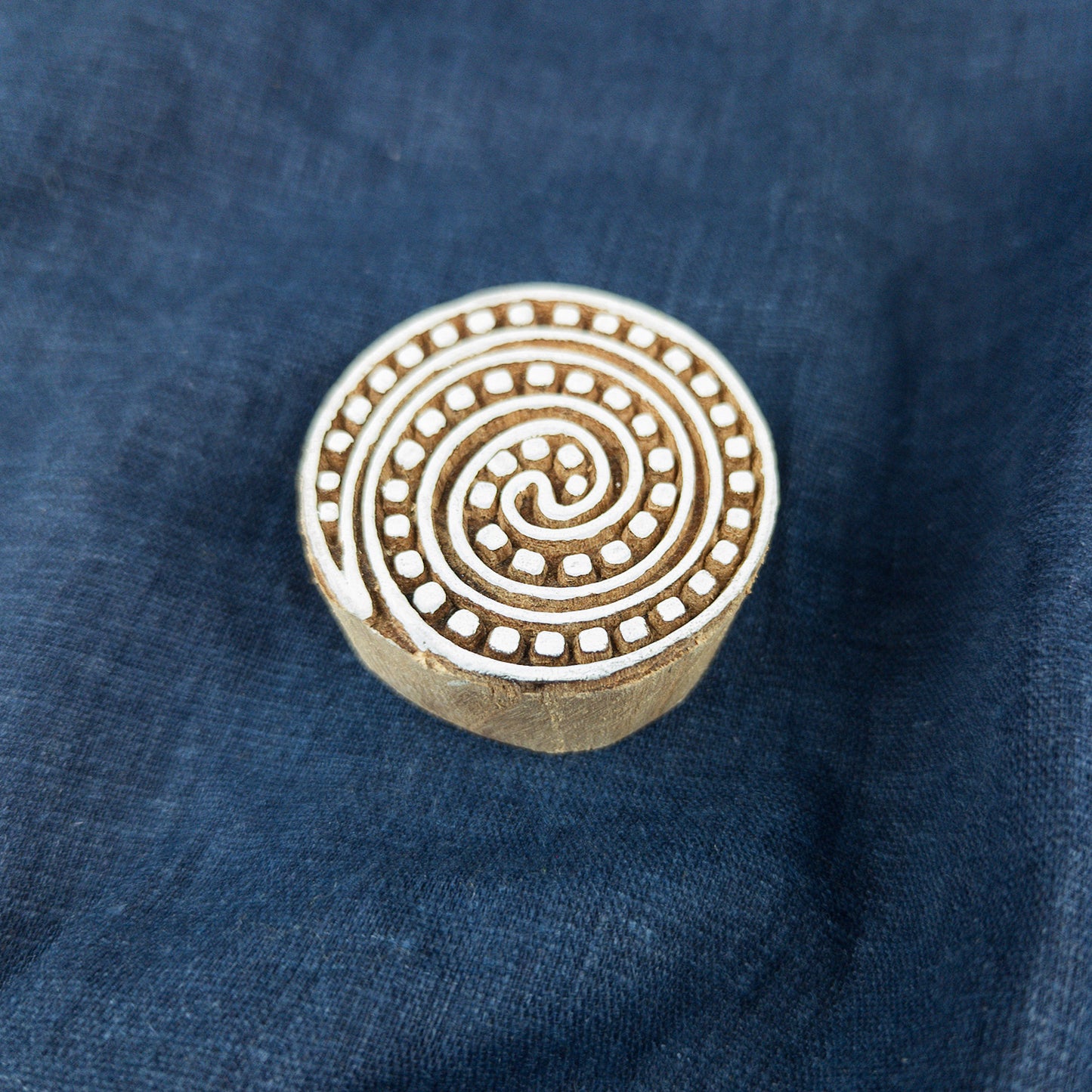 Outline Spiral Stamp | Indian Wooden Printing Blocks