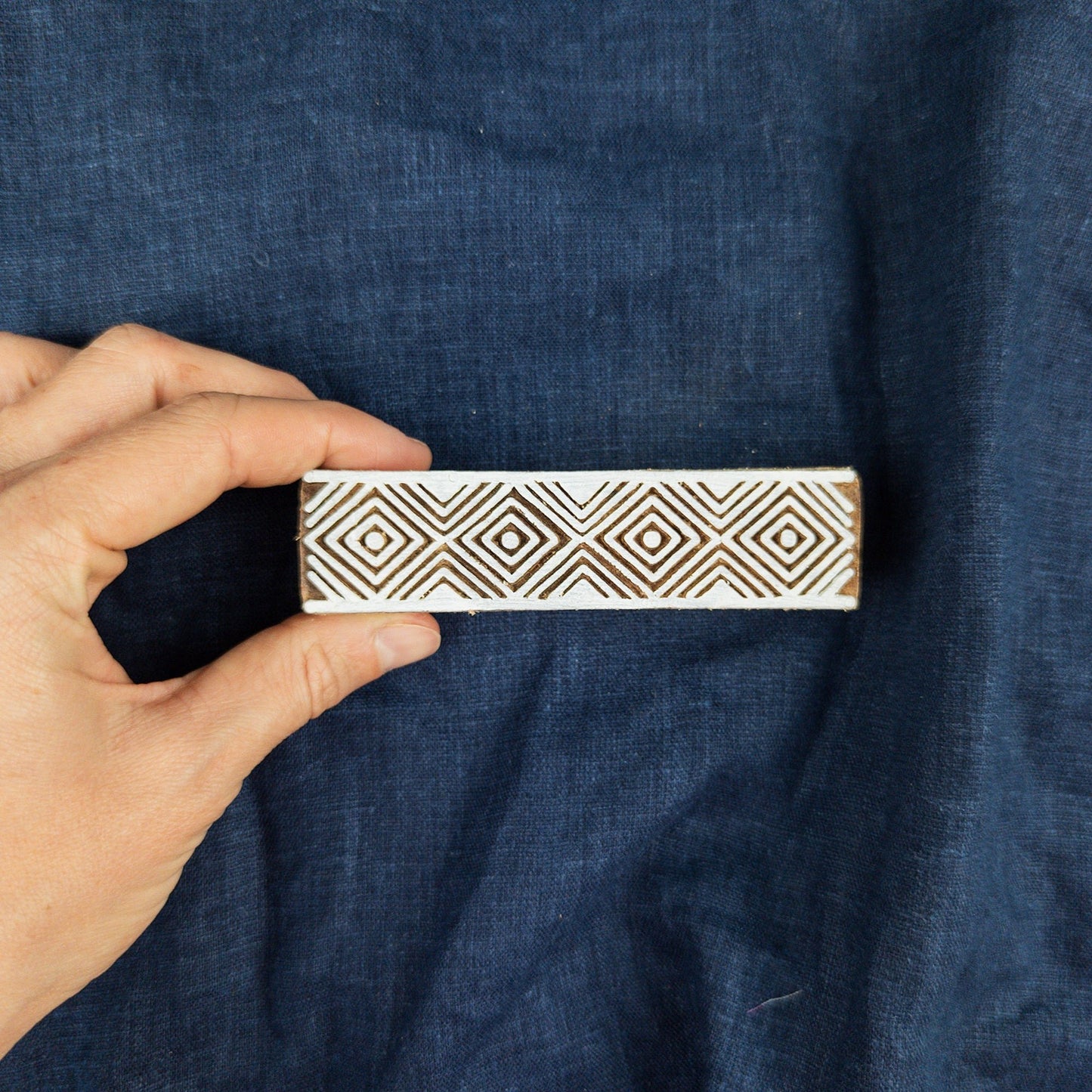 Geometric Border Stamp | Fabric Printing and Batik Tools - Textile Traders