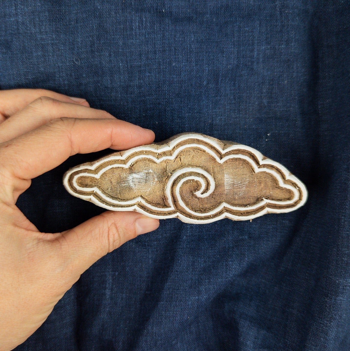 Balinese Cloud Wooden Printing Block | Fabric Printing and Batik Tools - Textile Traders