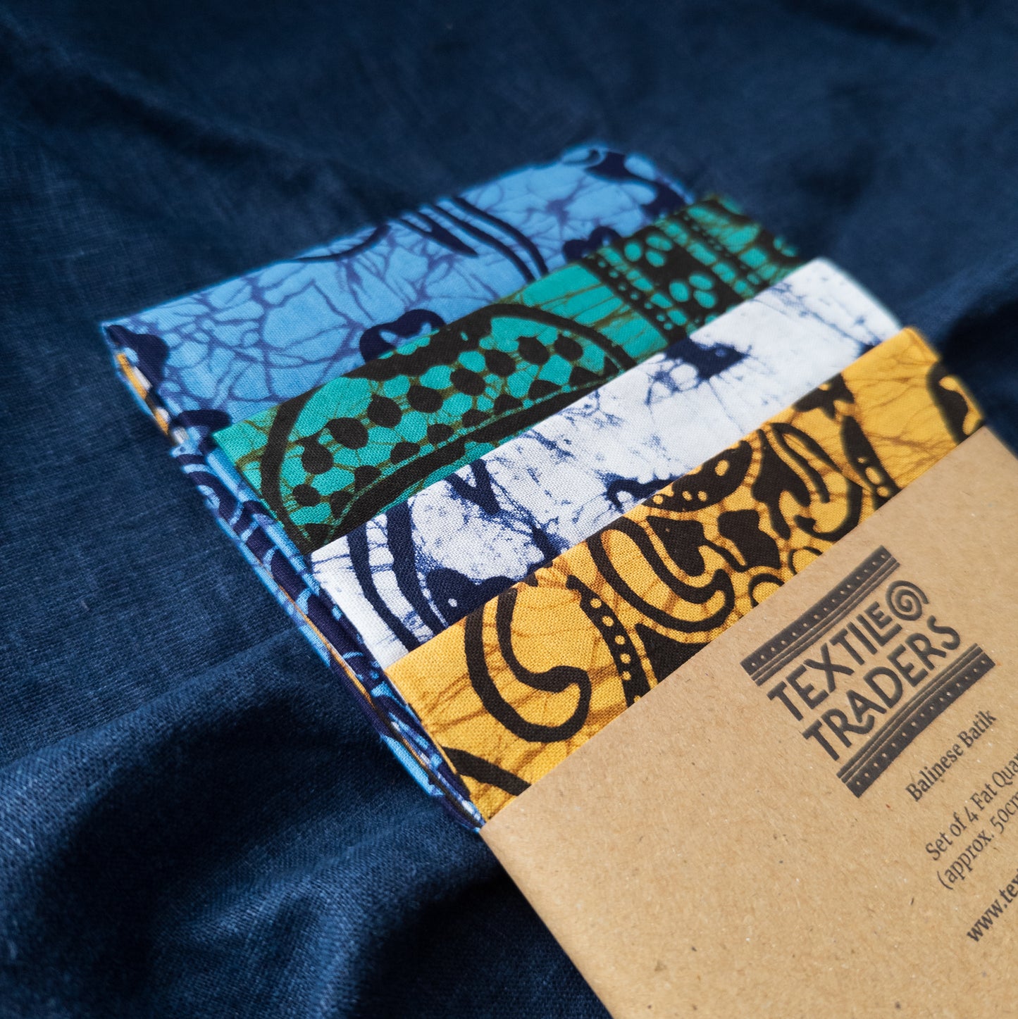 Fat Quarter Set - Bali Batik Fabric - 4 pack
