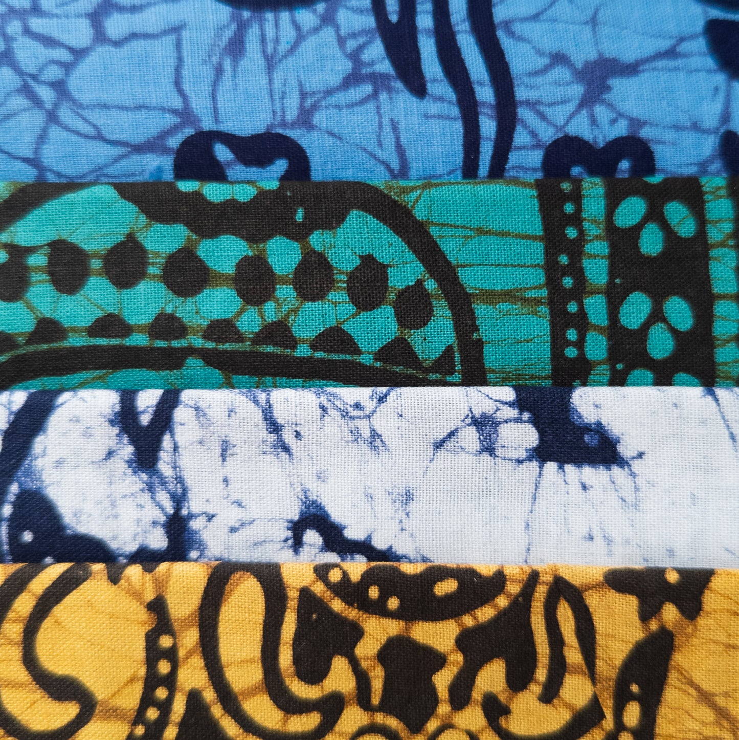 Fat Quarter Set - Bali Batik Fabric - 4 pack - Textile Traders