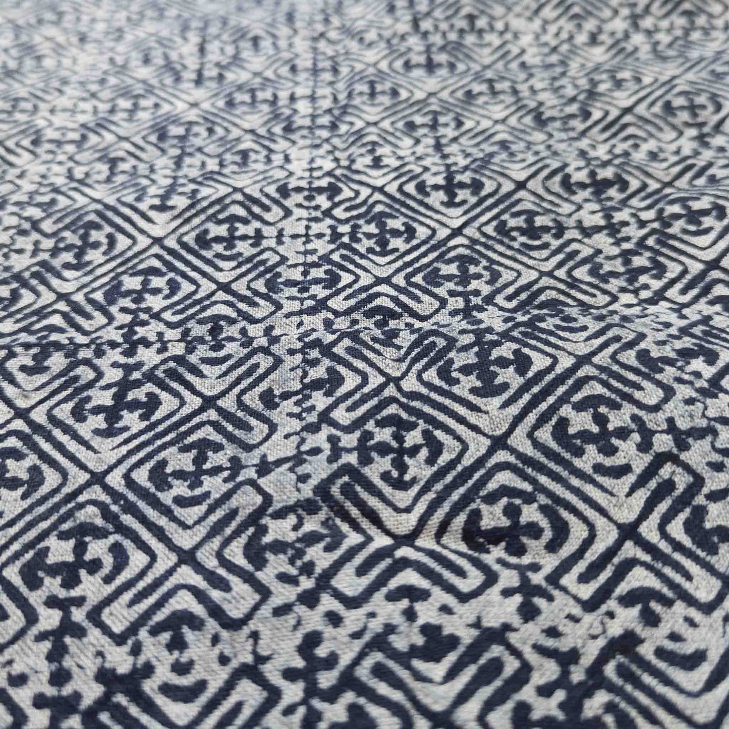 Hmong Hilltribe Batik Fabric | Indigo Crosses | 38cm Wide - Textile Traders