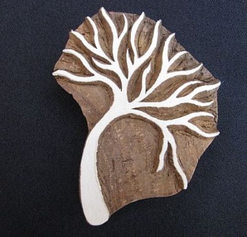 Photo of our Thorn tree printing block