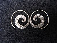 Photo 2 of our Beaten Spiral hilltribe earrings