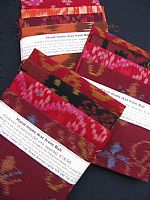 Terracotta and Red Ikat 4 fat quarters