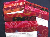 Photo 5 of our Terracotta and Red Ikat 4 fat quarters
