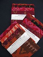 Photo 6 of our Terracotta and Red Ikat 4 fat quarters