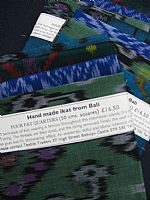 Photo 7 of our Blue and Green Ikat 4 fat quarters