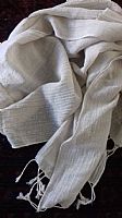 Cotton and linen mix scarf