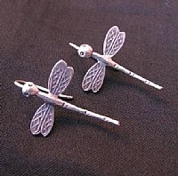 Silver dragonflies earrings