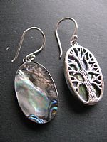 Photo 5 of our Oval Tree of Life silver earrings