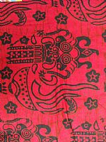 Photo of our Bali batik sarong scarlet red