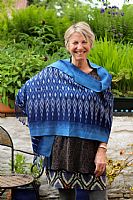 Photo 3 of our Indigo woven shawl 2
