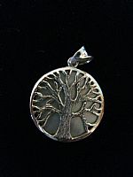 Photo 2 of our Round Tree of Life silver pendant