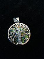 Photo 4 of our Round Tree of Life silver pendant
