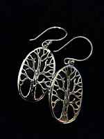 Photo 6 of our Oval Tree of Life silver earrings
