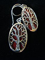 Photo 7 of our Oval Tree of Life silver earrings