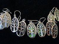 Photo 8 of our Oval Tree of Life silver earrings