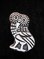 Little owl printing block