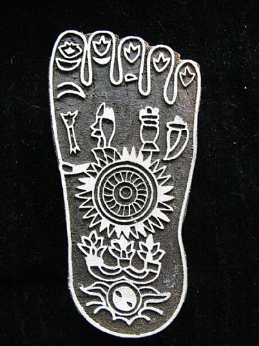 Photo of our Decorated footprint printing block