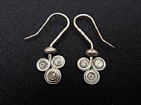 Photo 2 of our Triple spirals silver hilltribe earrings