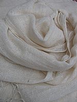 Unbleached cotton scarf