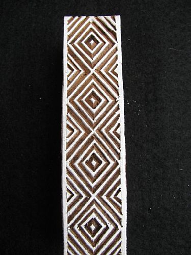 Photo of our African diamonds border printing block