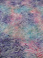 Cotton Batik Fabric - Waving Fern leaves