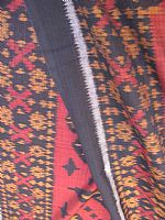 Photo 3 of our Burgundy and Black Ikat Fabric