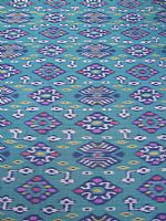 Turquoise Ikat Fabric