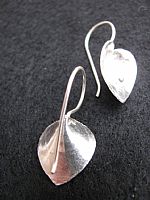 Photo 5 of our Lotus leaf silver earrings