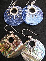 Photo 2 of our Sunburst silver earrings