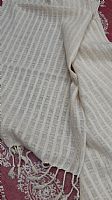Trellis textured cotton scarf