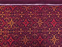 Burgundy and Red Ikat Fabric