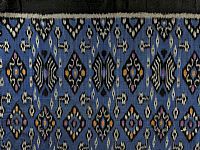 Blue and Black Ikat Fabric