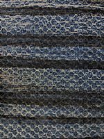 Hand Dyed Fabric - Blue and Grey Stripe