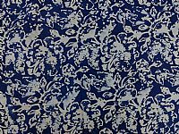 Blue and White Batik - Abstract Flowers