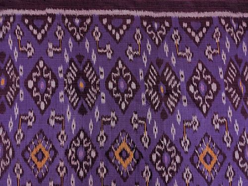 Photo of our Purple and Yellow Ikat Fabric