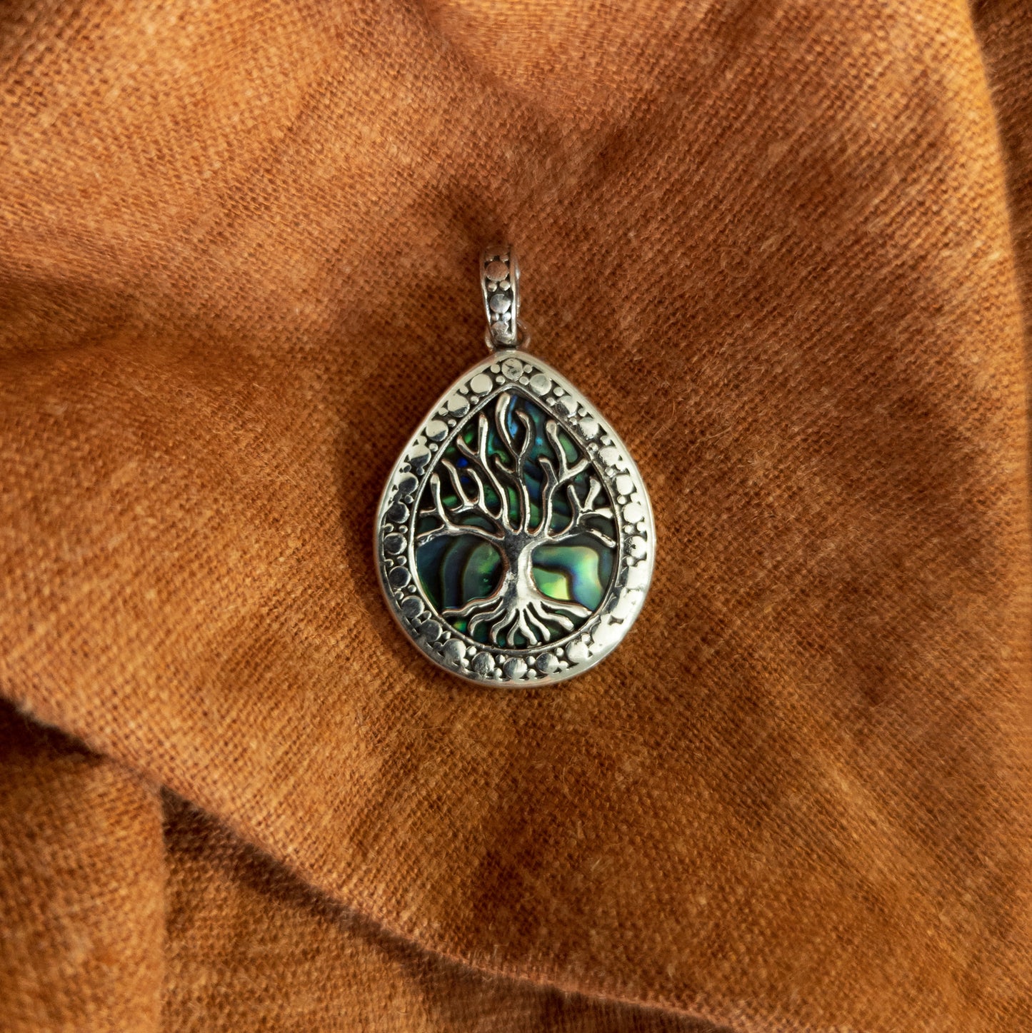 Silver Tree of Life Pendant - Teardrop Shape | Handmade Jewellery