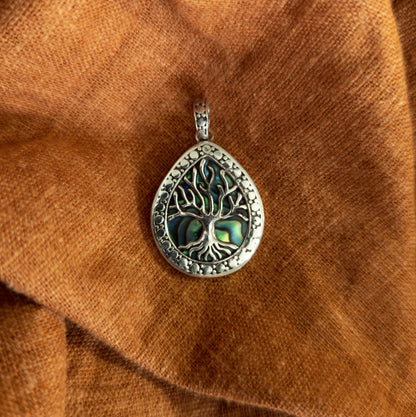 Silver Tree of Life Pendant - Teardrop Shape | Handmade Jewellery