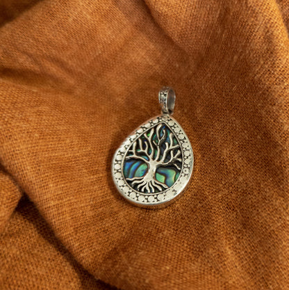 Silver Tree of Life Pendant - Teardrop Shape | Handmade Jewellery